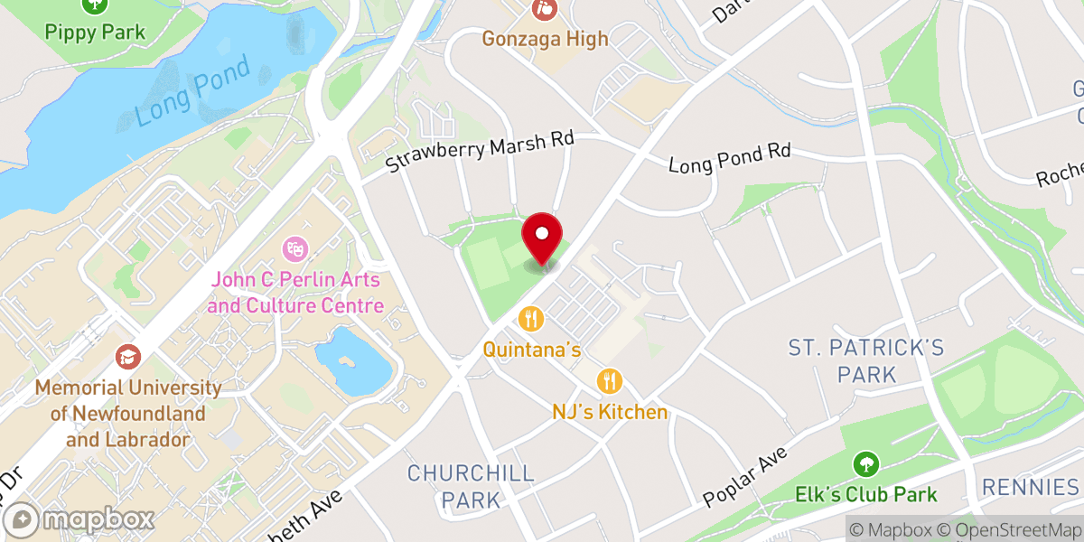Map showing location of Sir Winston Churchill Monument