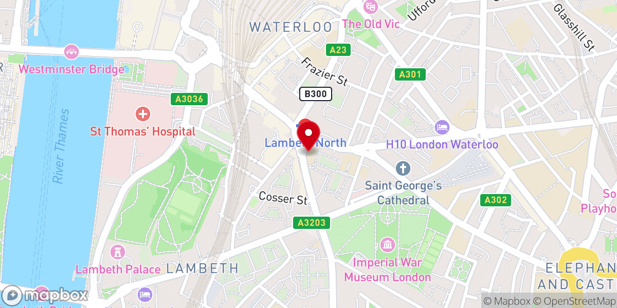 Map showing location of Oasis Church Waterloo