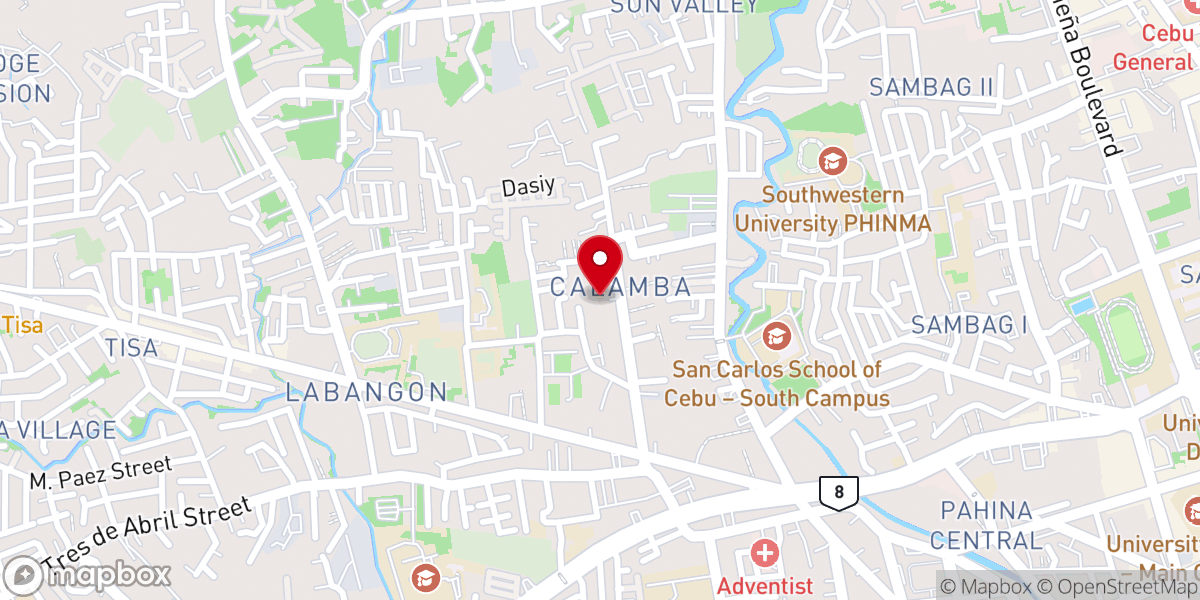 Map showing location of Virgen de los Remedios Parish Church