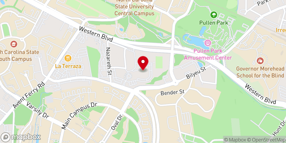Map showing location of Holy Name of Jesus Cathedral