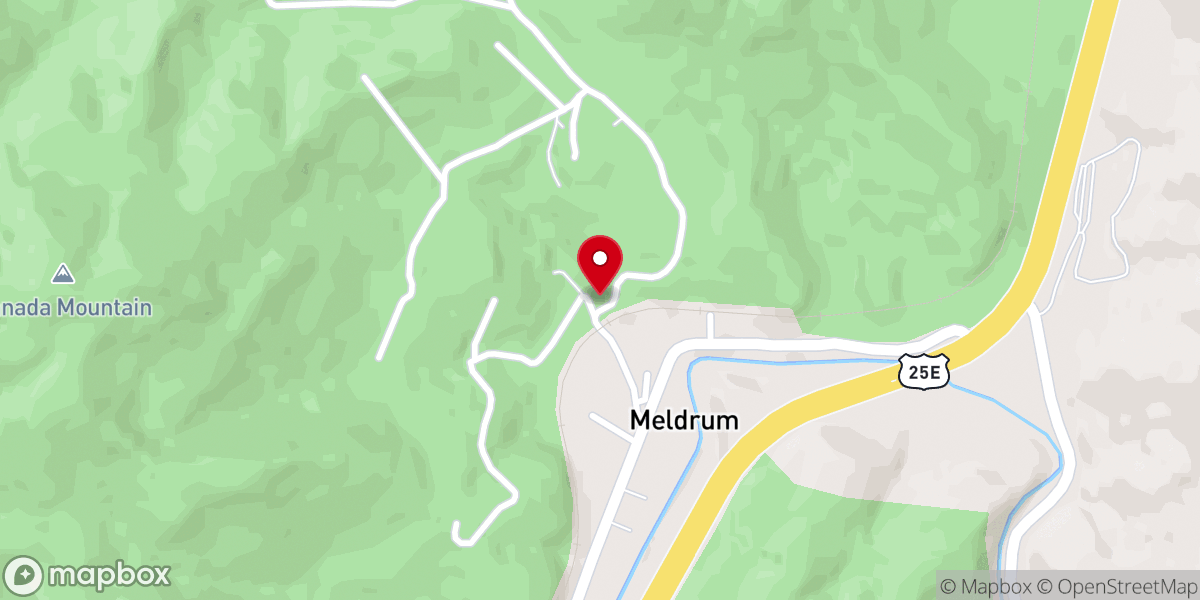 Map showing location of Meldrum Baptist Church