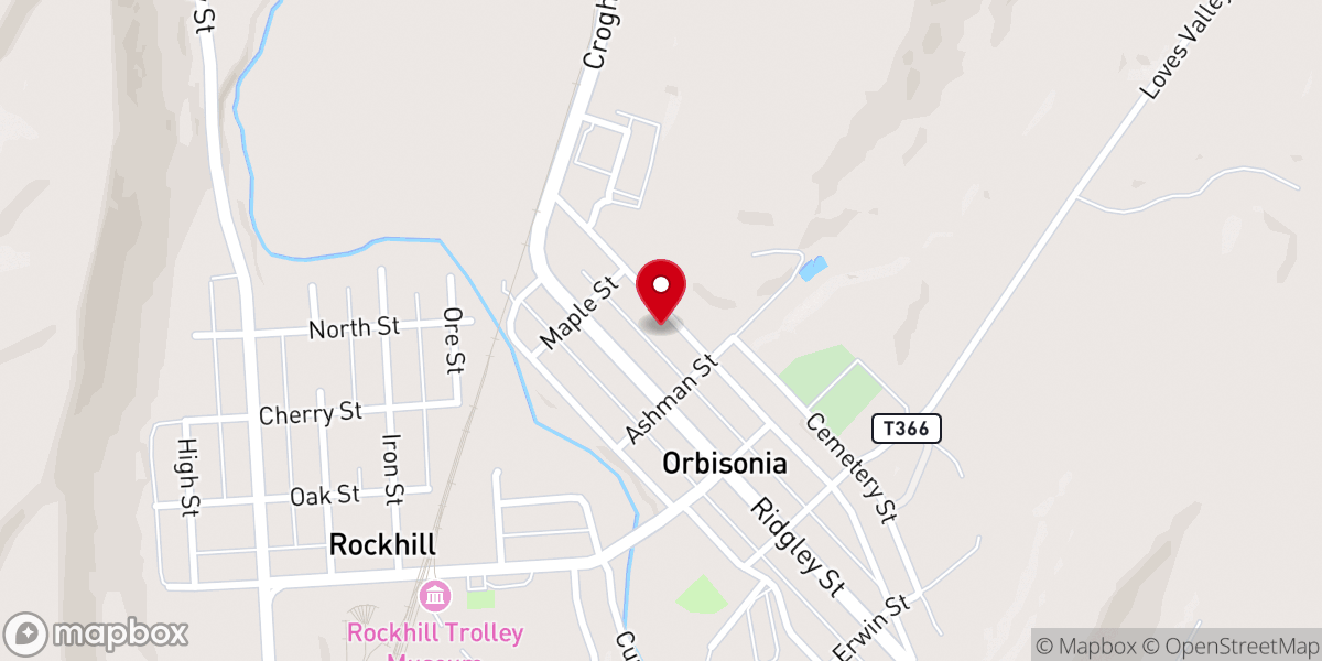 Map showing location of Church of God of Prophecy