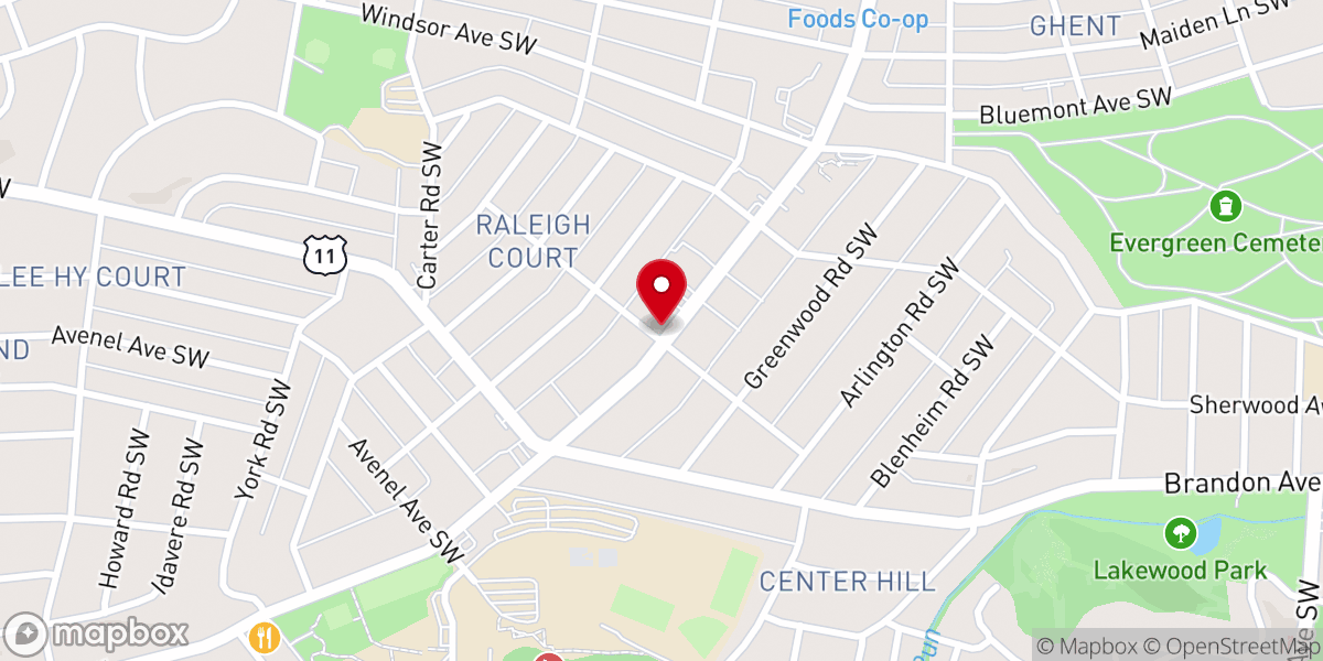 Map showing location of Grace Covenant Church