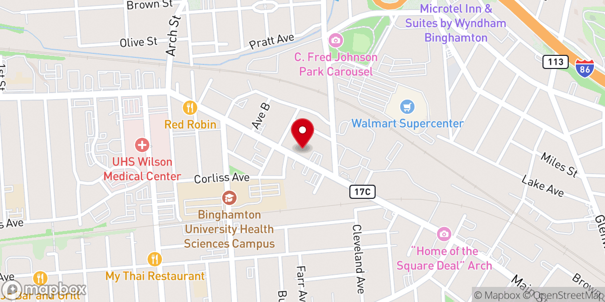Map showing location of St. James Parish Office