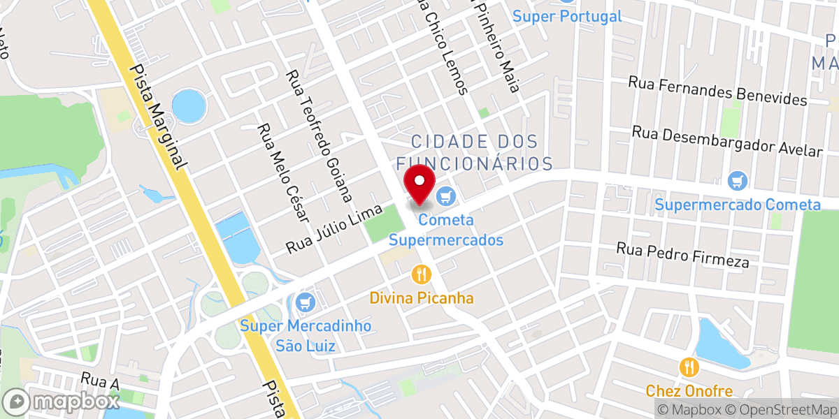 Map showing location of Igreja de Nossa Senhora da Glória