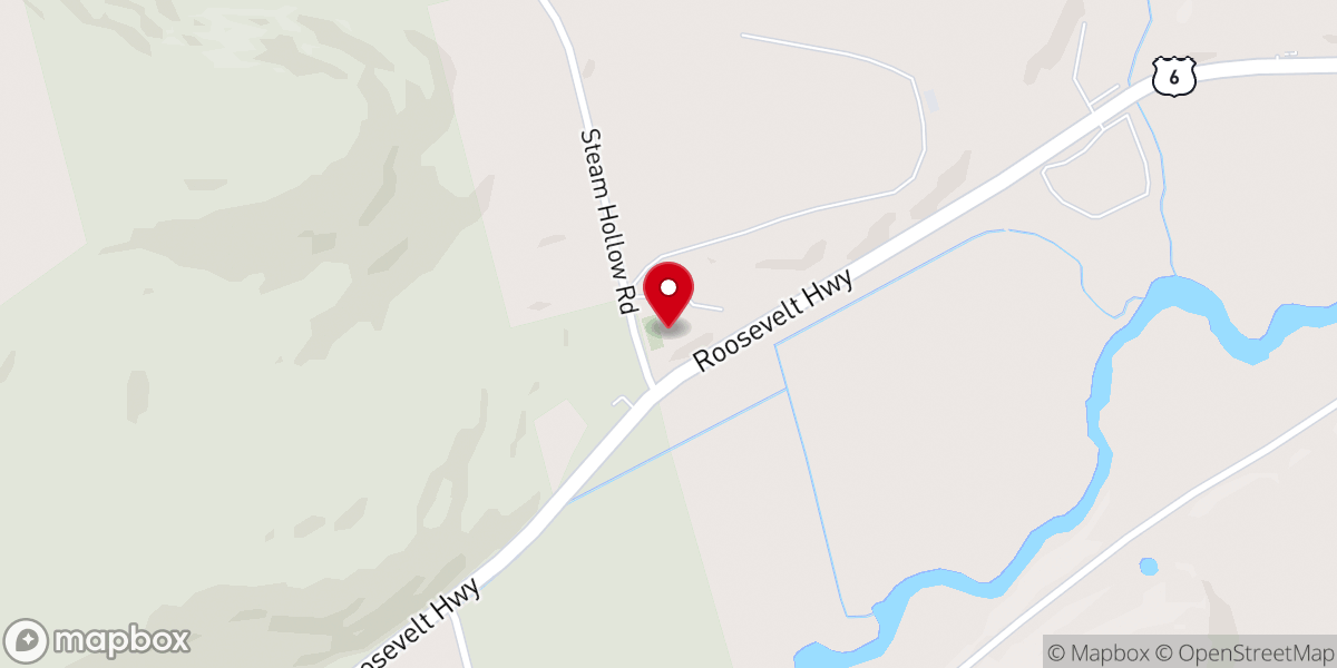Map showing location of Old Burlington Church
