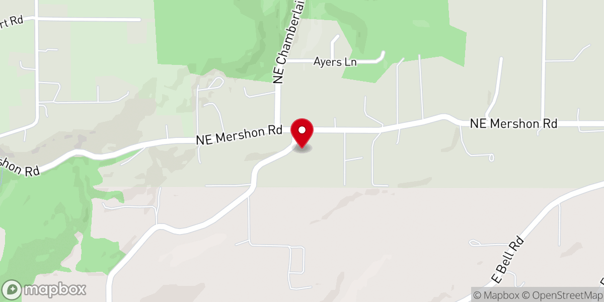 Map showing location of Springdale Community Bible Church