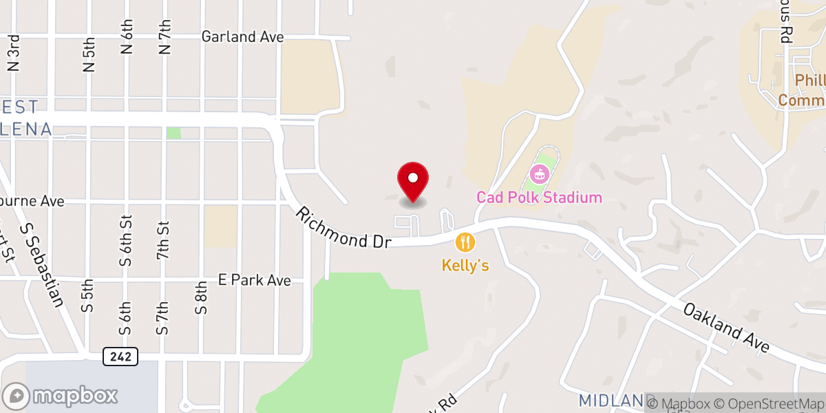Map showing location of Hope Church