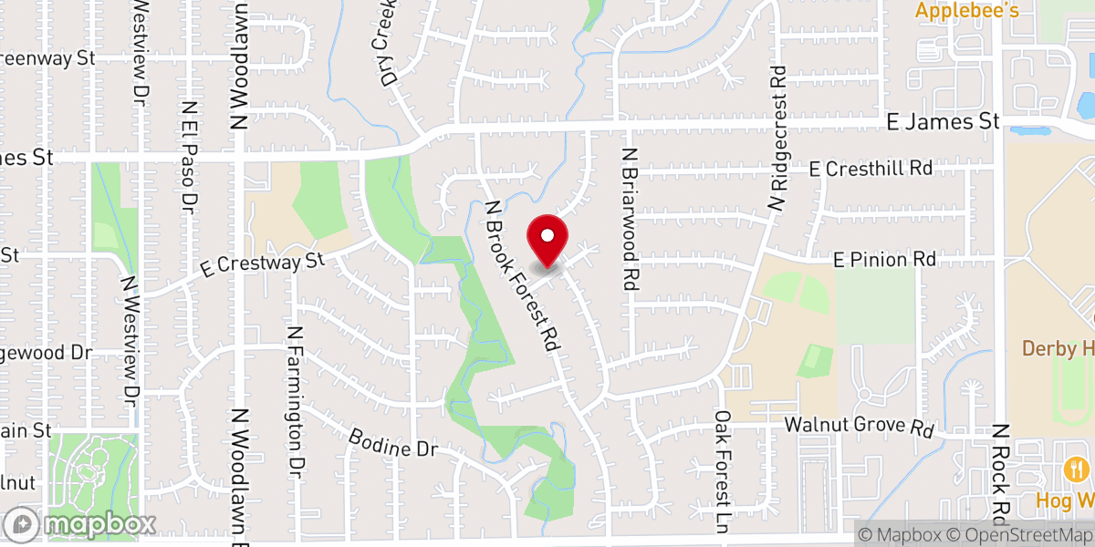 Map showing location of South Rock Christian Church