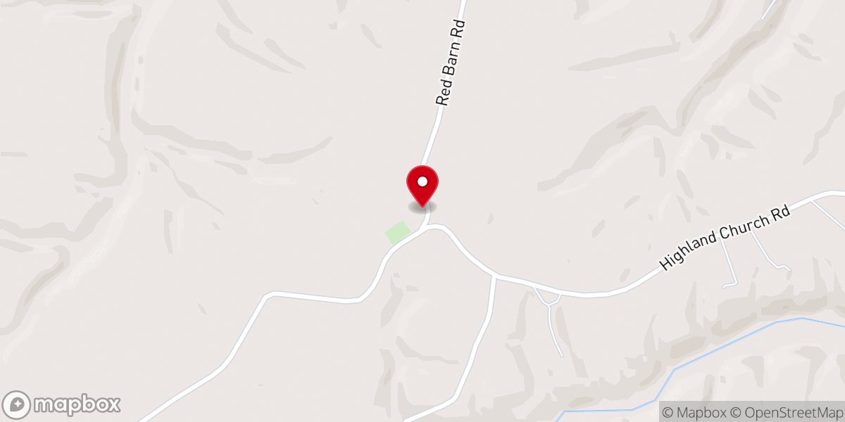 Map showing location of Highland Church