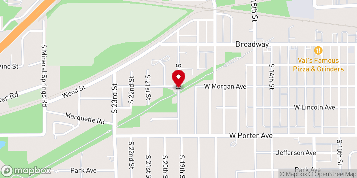 Map showing location of Chesterton Community Church