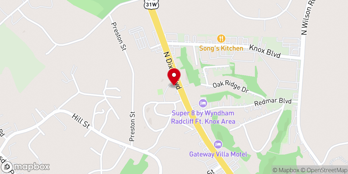 Map showing location of Rhema Praise Christian Center