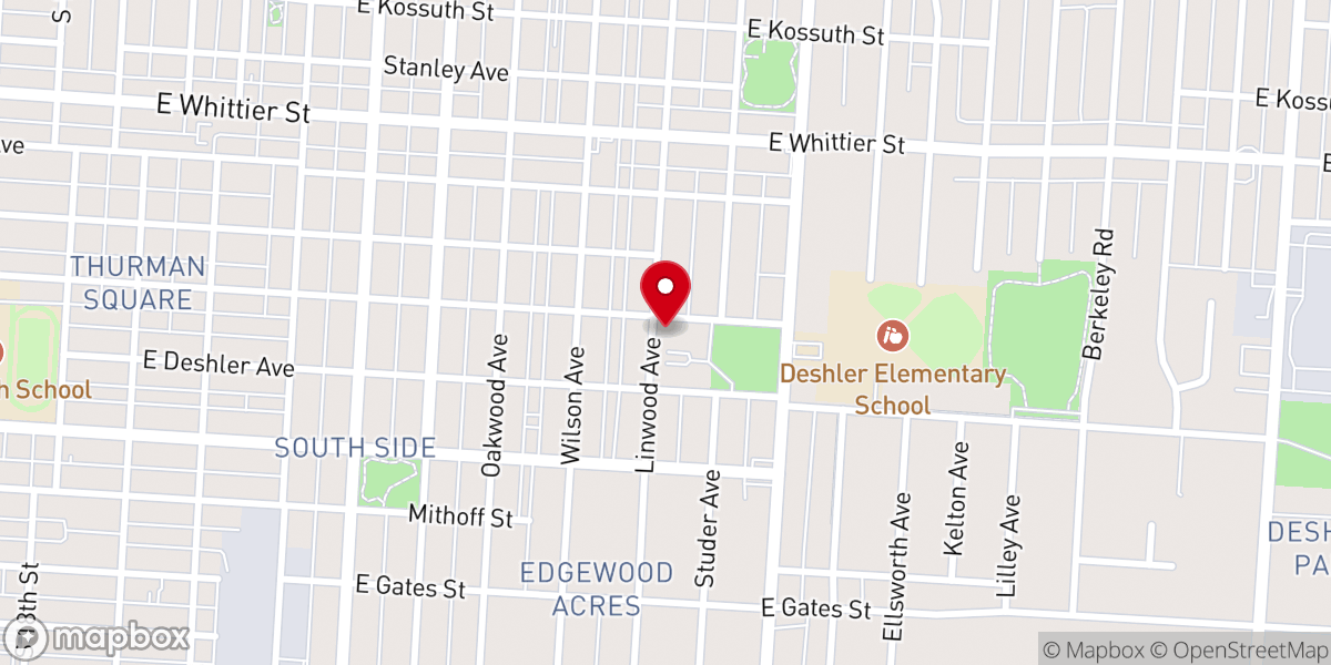 Map showing location of Corpus Christi Roman Catholic Church