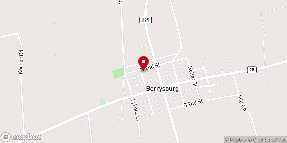 Map showing location of United Church-Christ Lykens