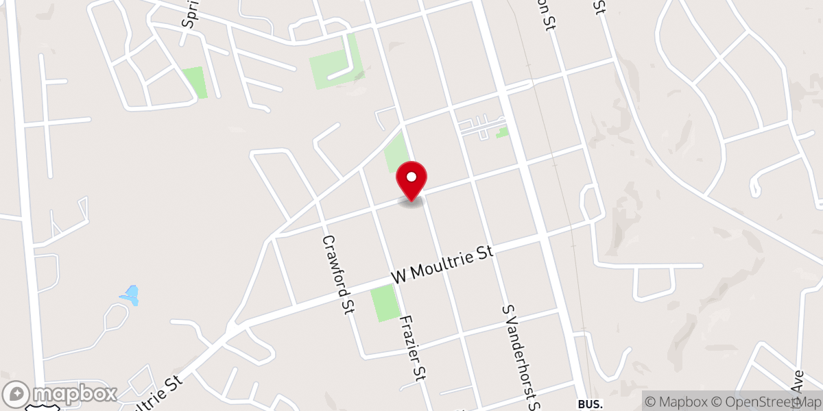 Map showing location of St John's Episcopal Church