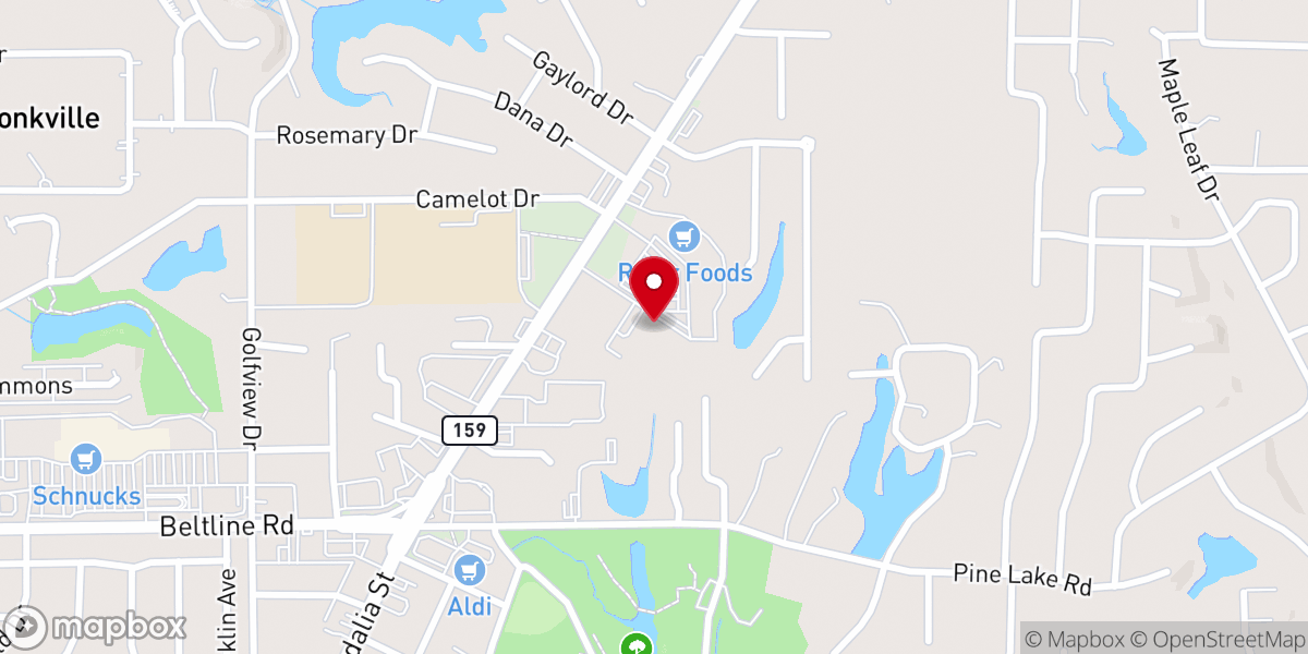 Map showing location of Christ Church C/M Campus