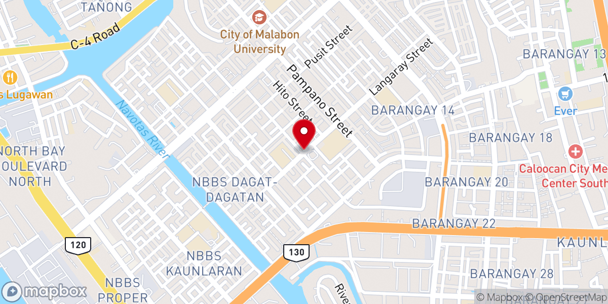 Map showing location of Longos Christian Baptist Church