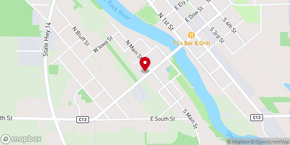 Map showing location of Saint Mary Catholic Church