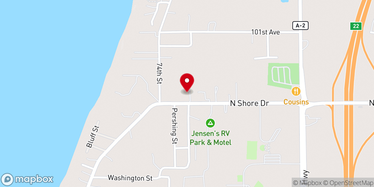 Map showing location of South Haven Creations