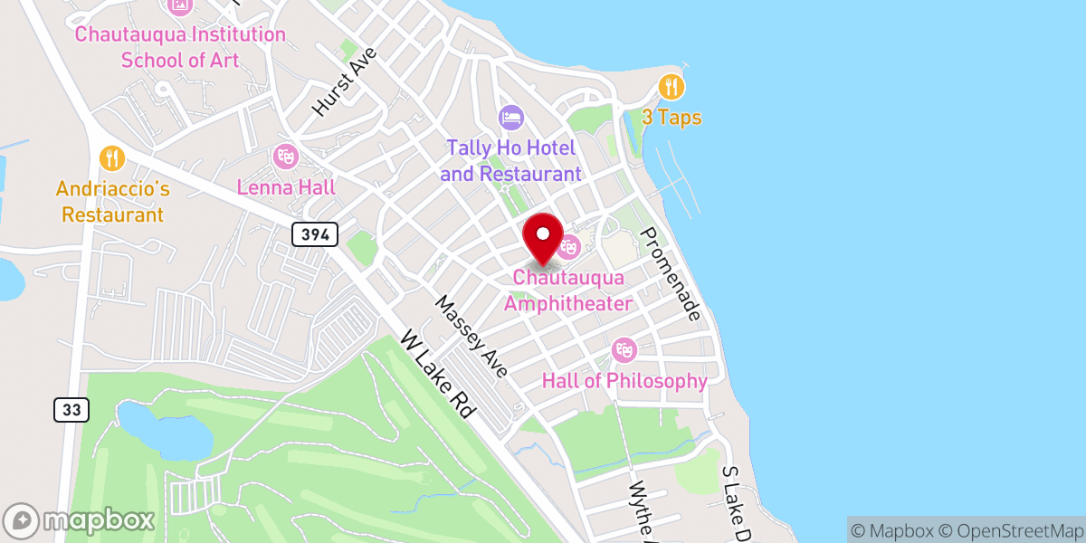 Map showing location of Chautauqua Catholic Community