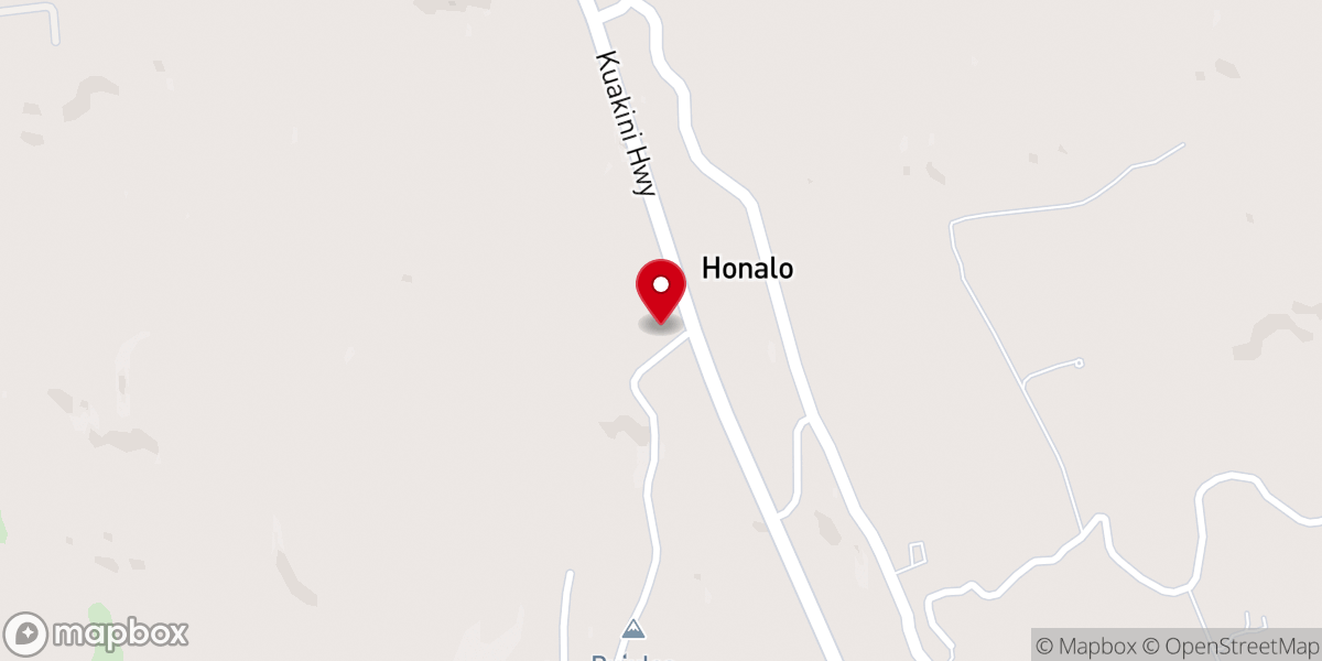 Map showing location of Kona Baptist Church