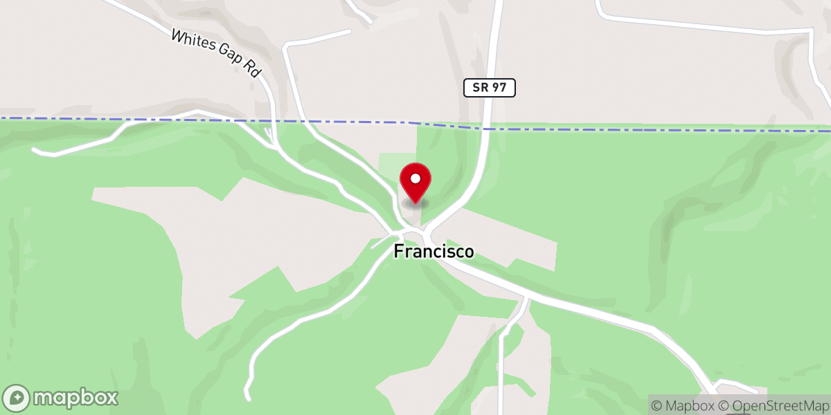 Map showing location of Beech Grove Methodist Church