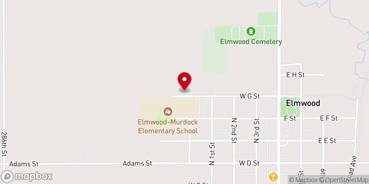 Map showing location of Saint Mary's Catholic Church, Elmwood
