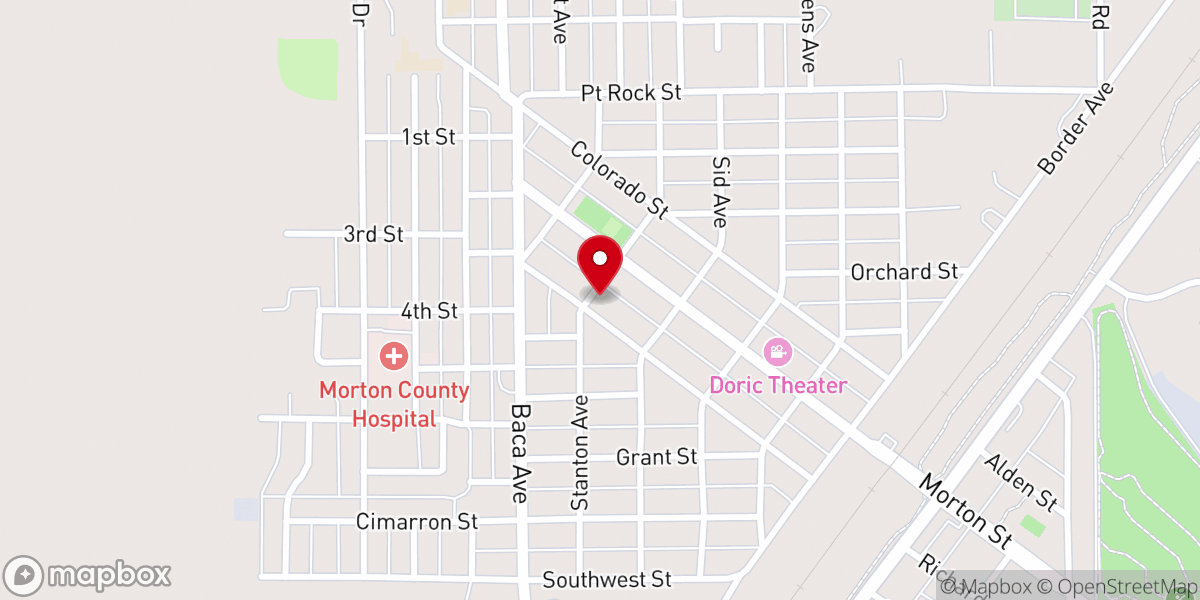 Map showing location of Elkhart Church of Christ