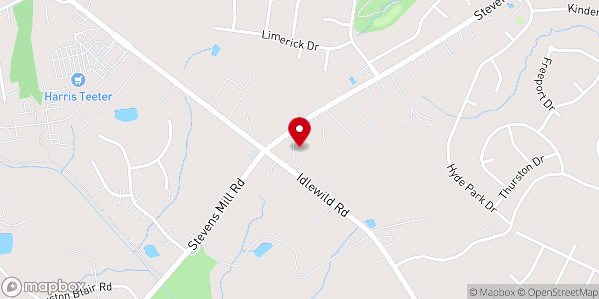 Map showing location of Emmanuel Baptist Church