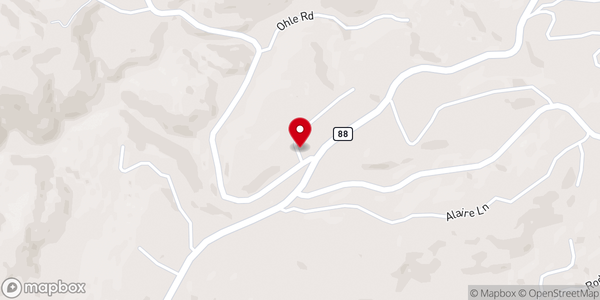Map showing location of Amador Free Will Baptist Church
