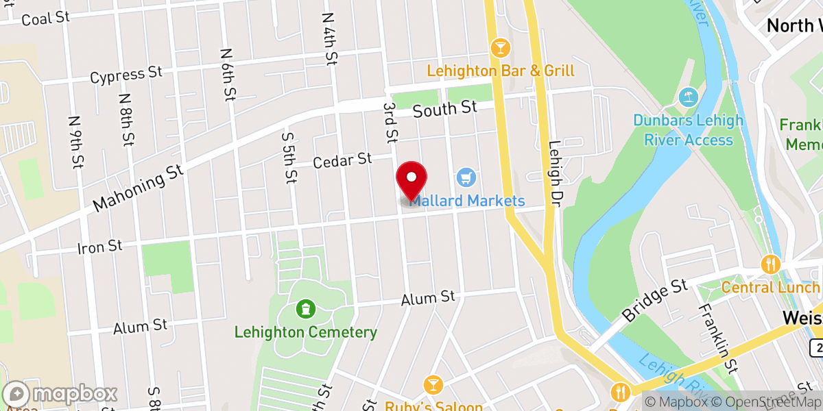 Map showing location of Trinity Lutheran Church Office