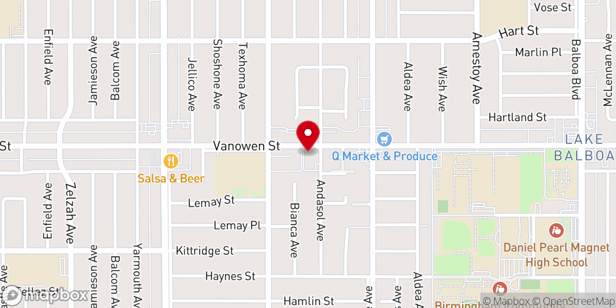 Map showing location of Calvary Chapel San Fernando Valley