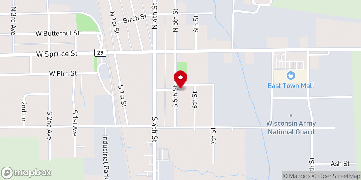 Map showing location of Iglesia Apostólica De La Fe En Cristo Jesús Abbotsford wi