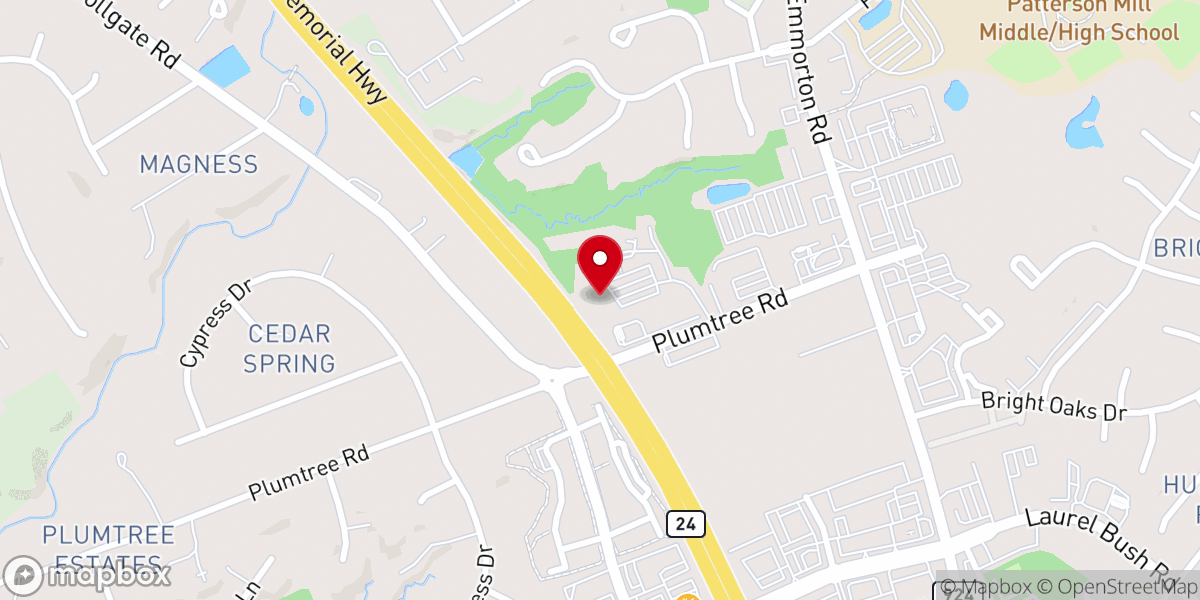Map showing location of Emmorton Baptist Church
