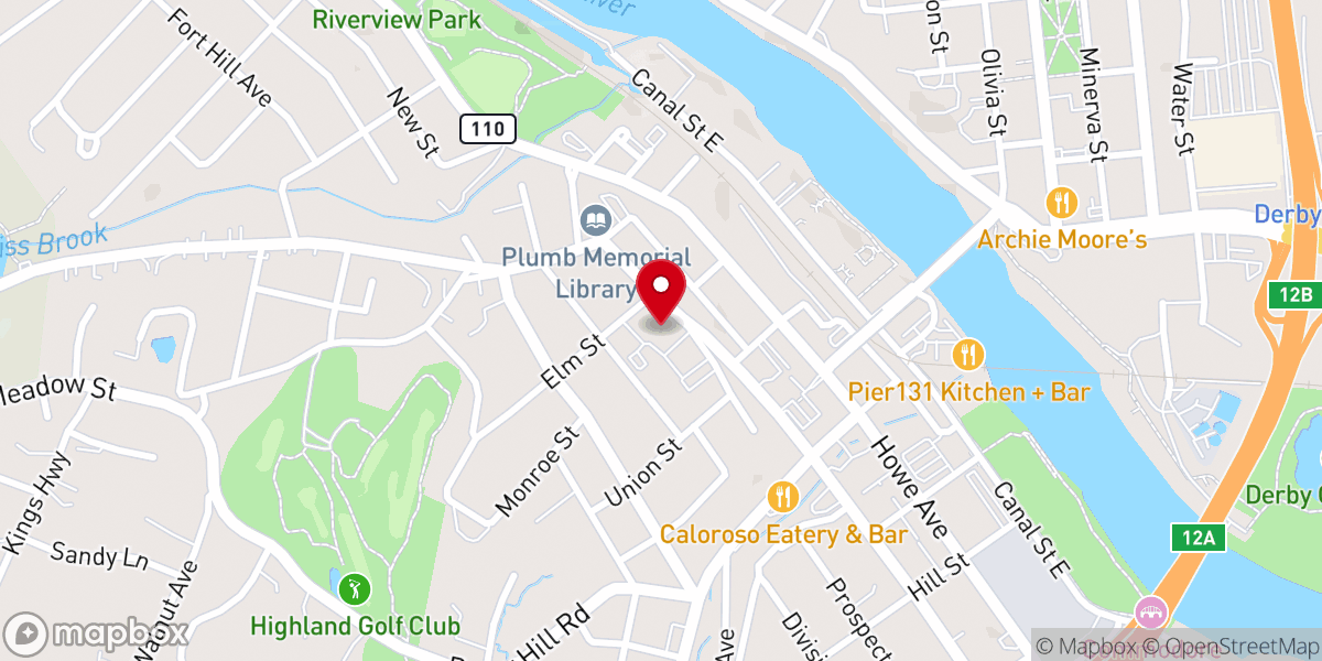 Map showing location of St Joseph's Parish Shelton