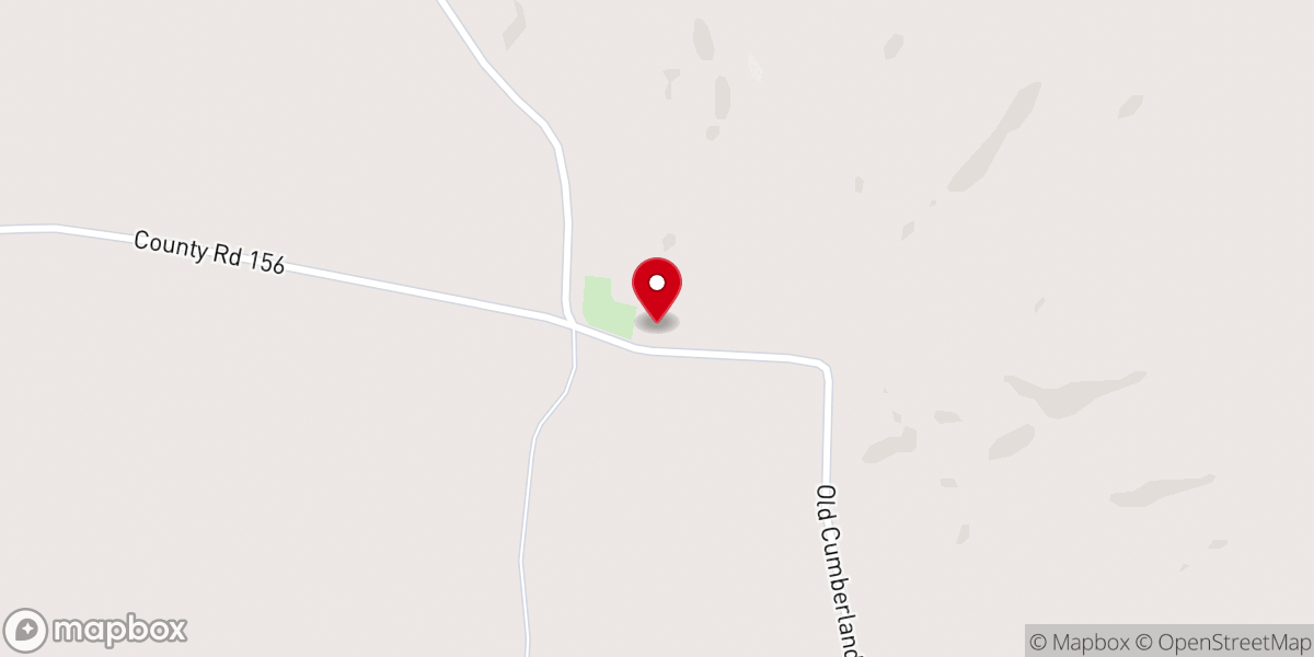 Map showing location of Old Carlson Church