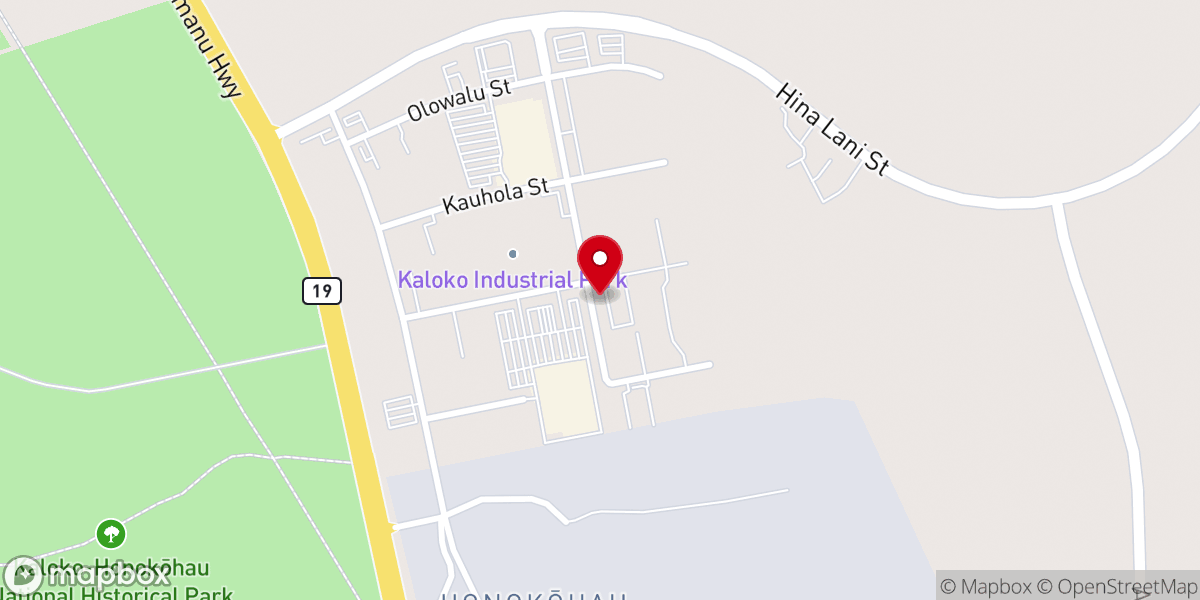 Map showing location of Catholic Charities Hawai‘i - Kona