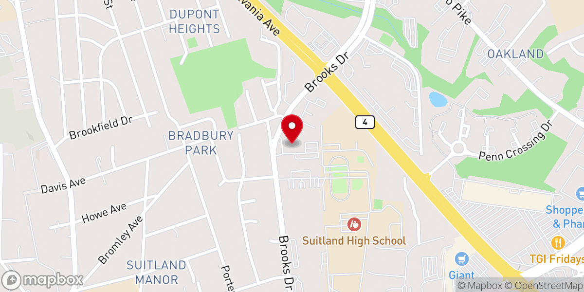 Map showing location of St Bernardine of Siena Catholic Church