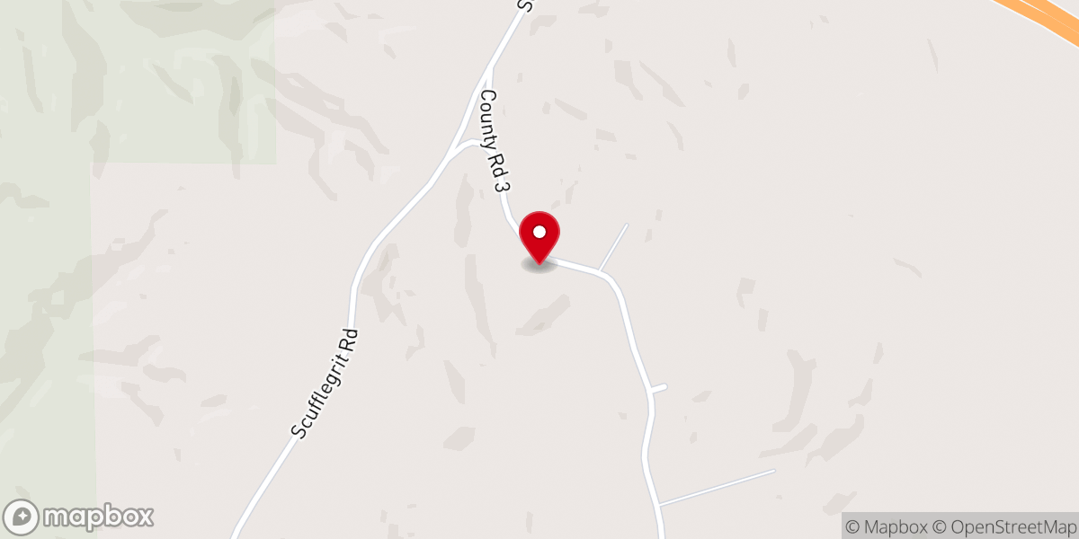 Map showing location of Trinity Freewill Baptist Church