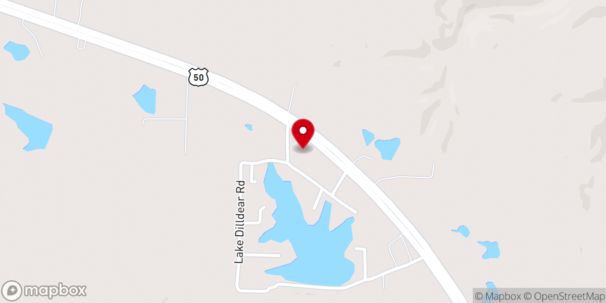 Map showing location of Hope Baptist Church