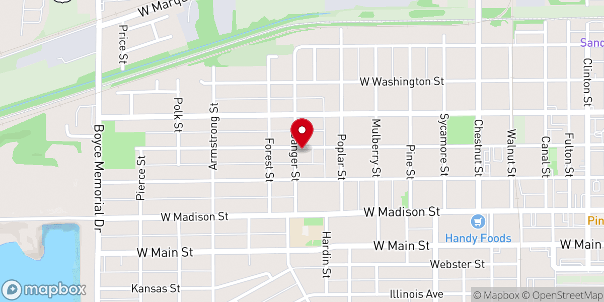 Map showing location of Saint Francis of Assisi Church