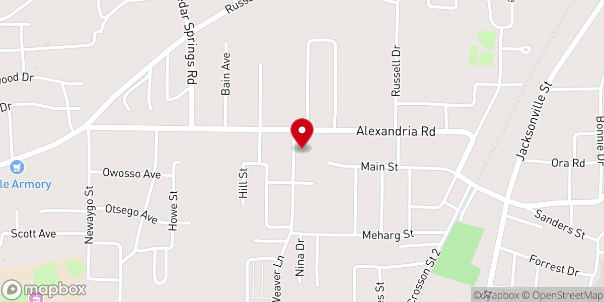 Map showing location of Cornerstone Fellowship Church