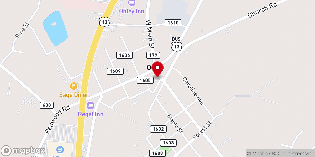 Map showing location of House of Refuge Deliverance Center
