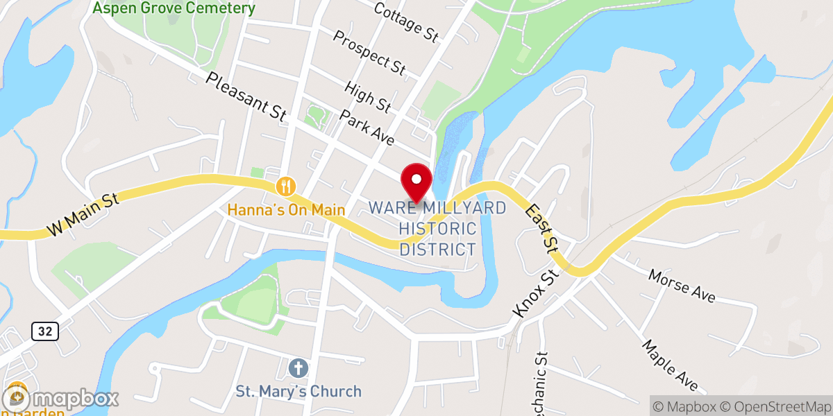 Map showing location of Trinity Episcopal Church
