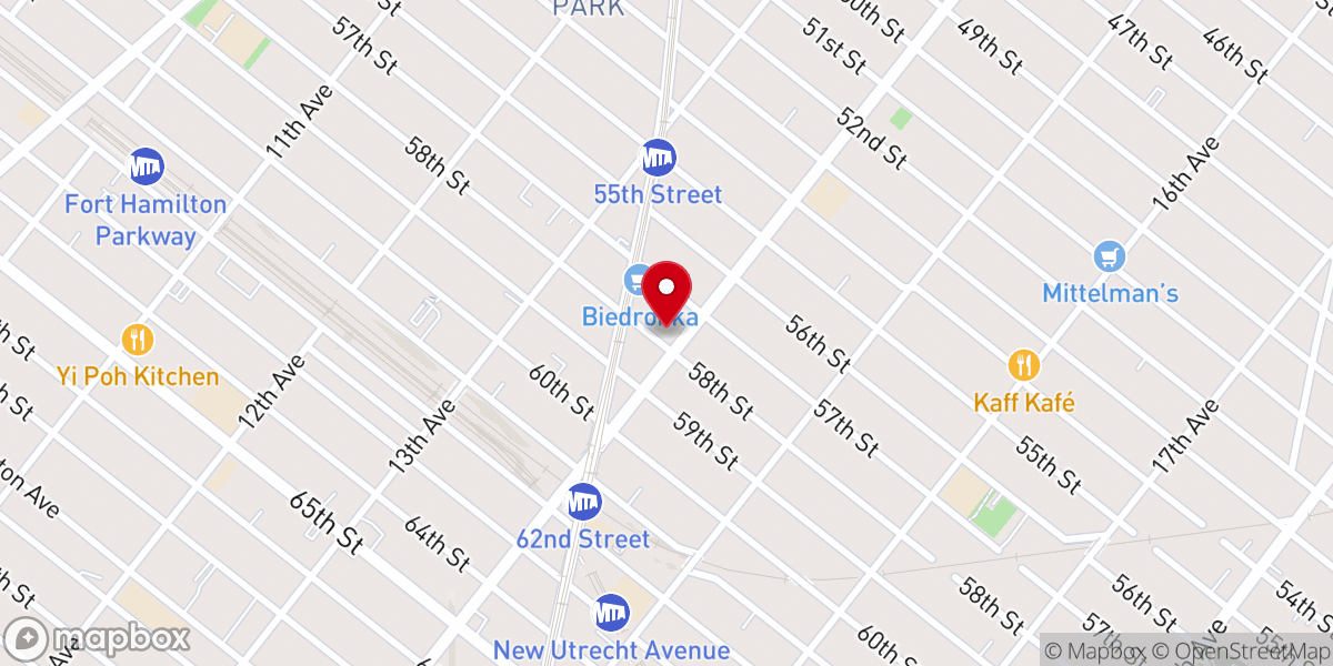 Map showing location of Congregation Tiferes Yechiel