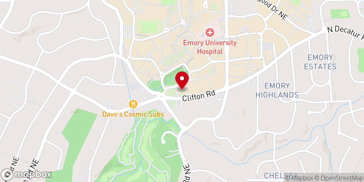 Map showing location of Glenn Memorial United Methodist Church