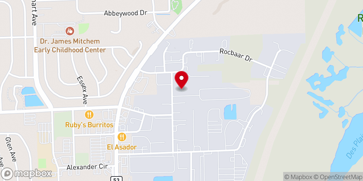 Map showing location of Food Pantry