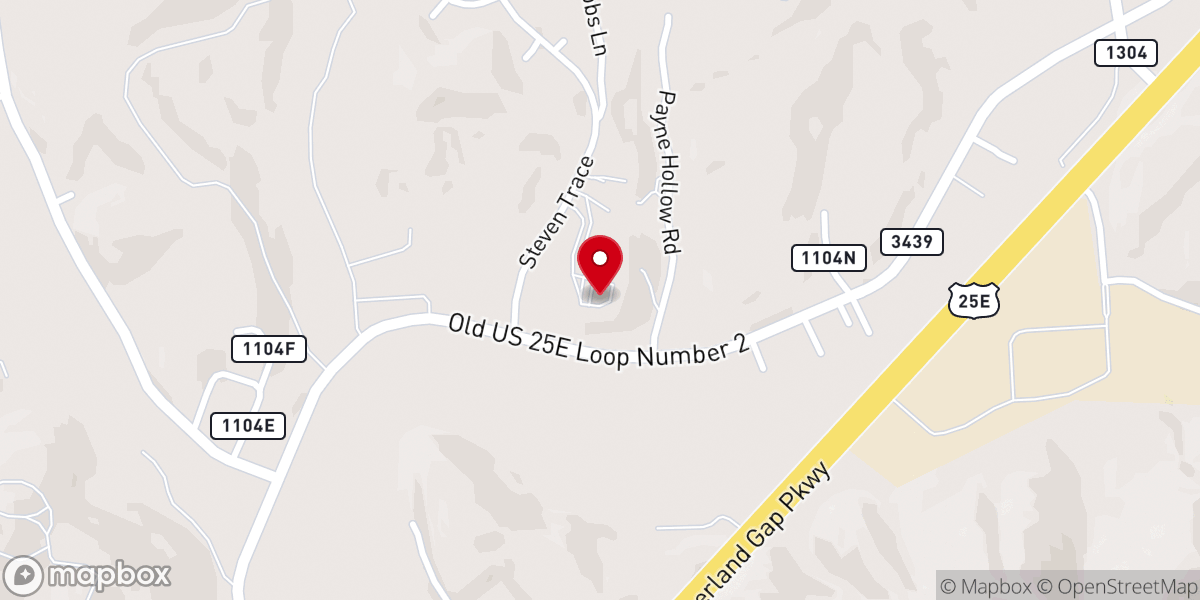 Map showing location of Beacon Baptist Church