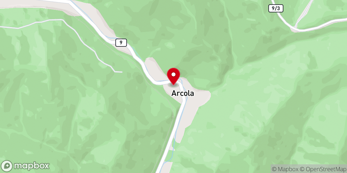 Map showing location of Arcola Community Church