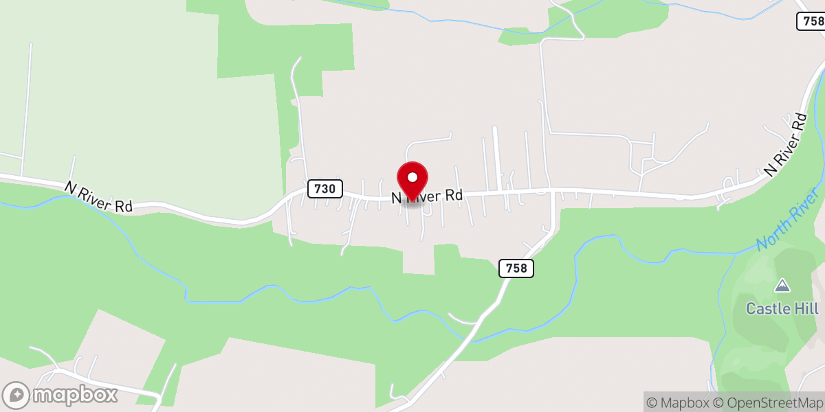 Map showing location of Mount Solon Pentecostal Church